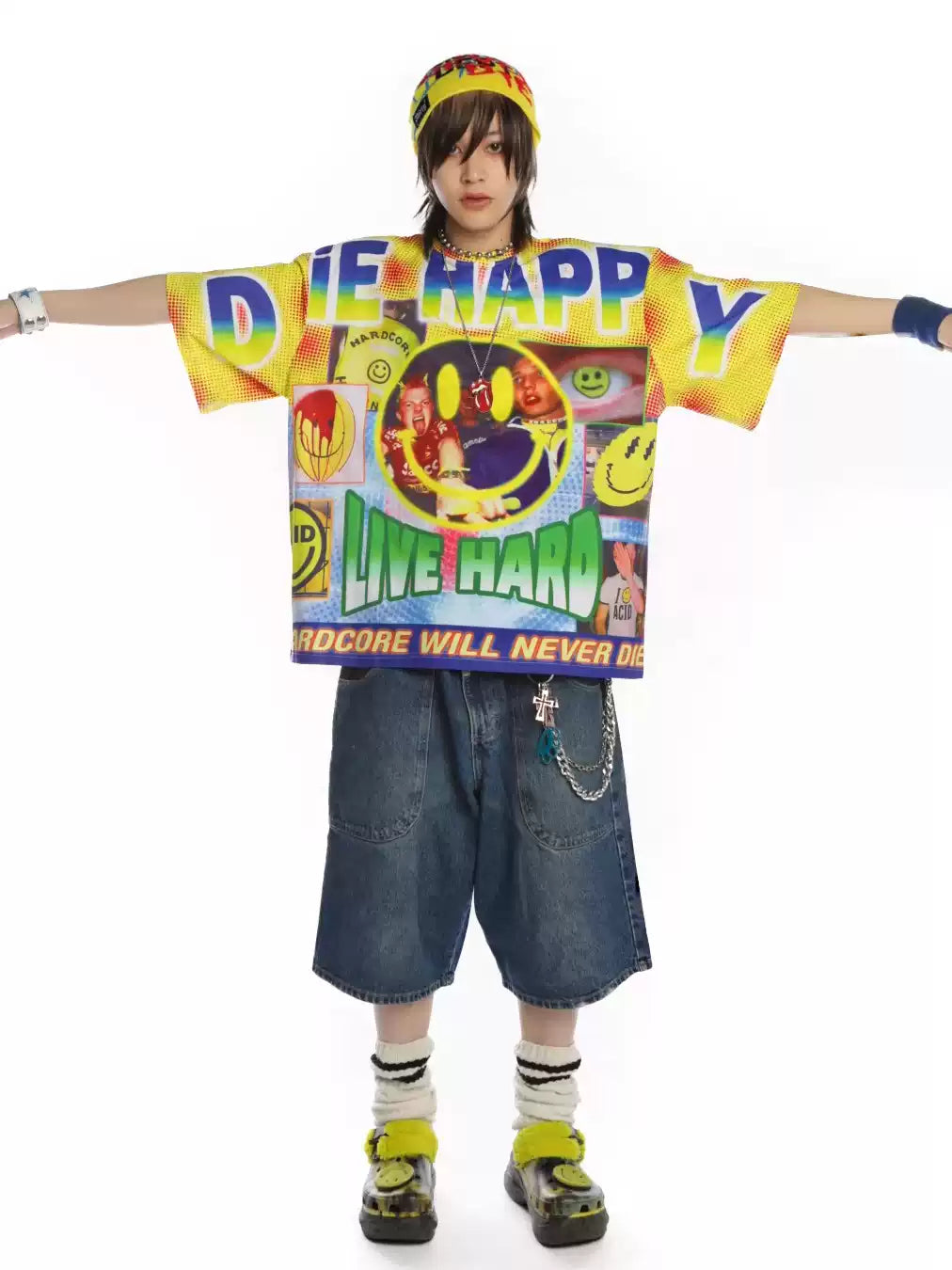 DEADENDKIDS GOOD TIMES heavyweight graphic tee — alternate product presentation