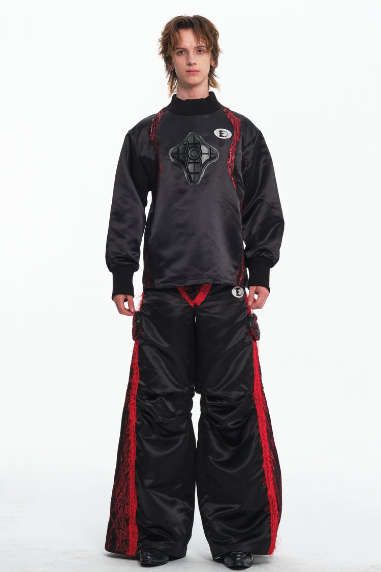 EMBRYO IMPACT SHIELD padded sweatshirt — full-length modeled view