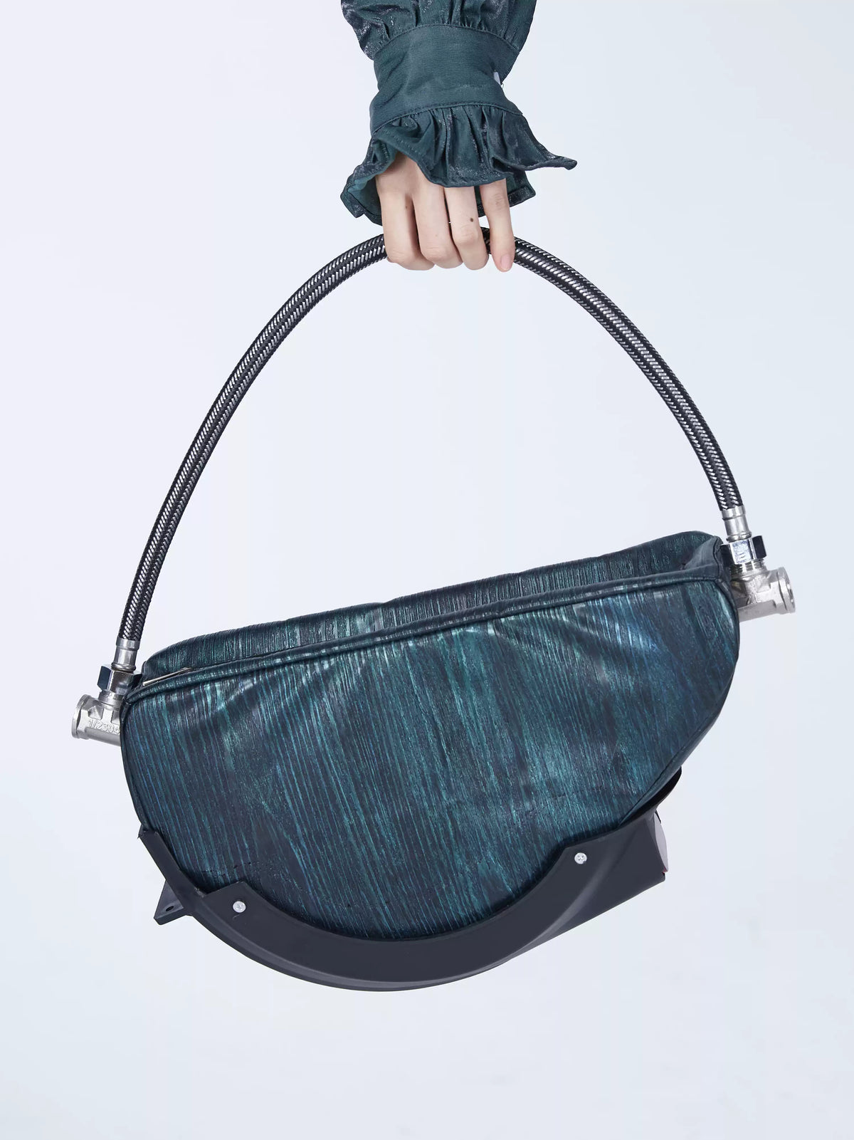 EMBRYO TIRELINE embossed underarm bag — back garment-only view