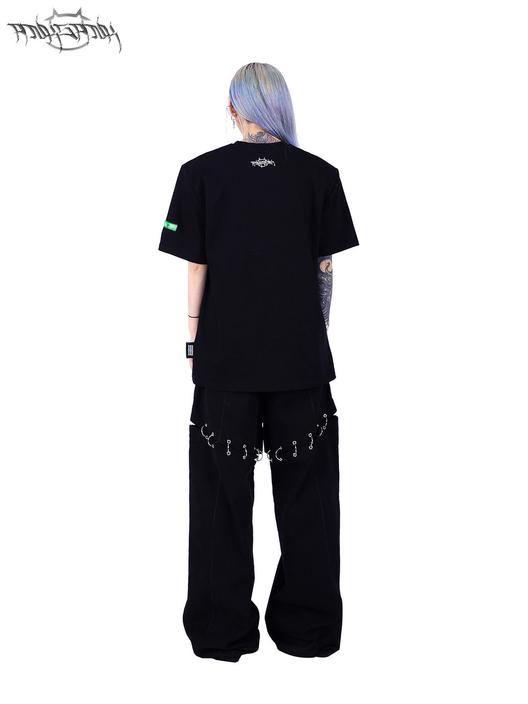 PINKSPINK ELECTRIC MOON double-waist detachable straight-leg pants — alternate gallery view showing the design details