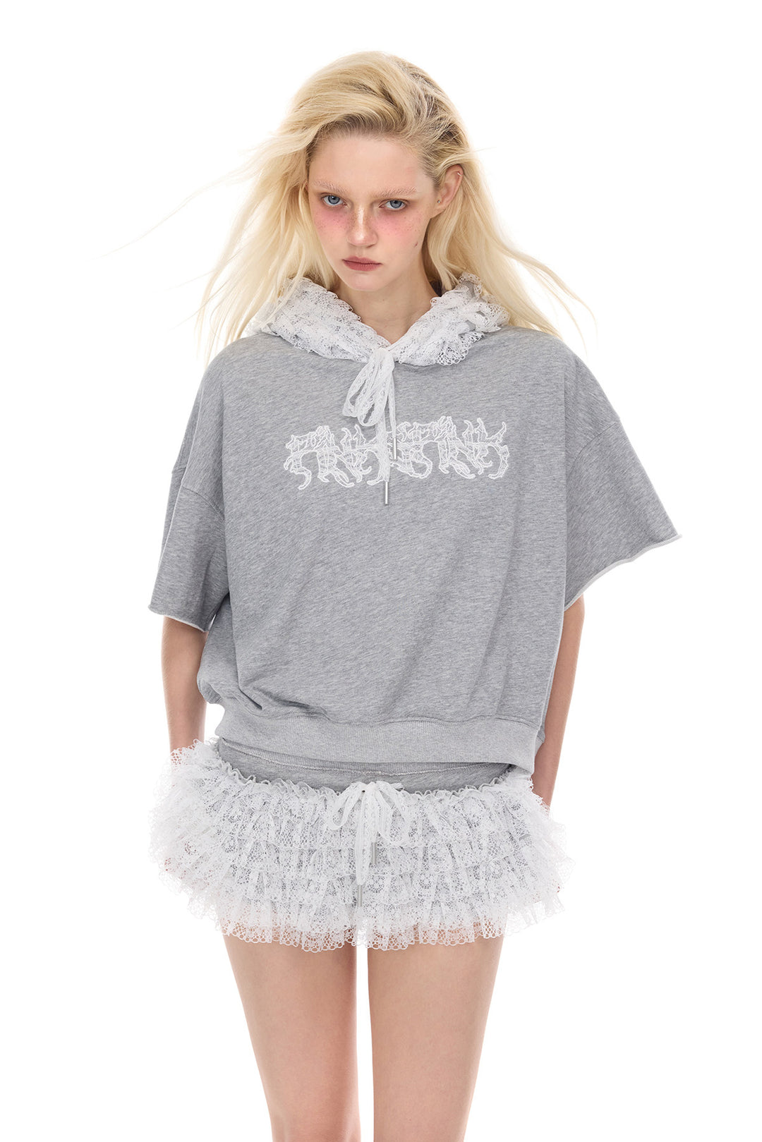 PINKSPINK MULTIVERSE lace micro shorts skirt — catalog view showing the design and silhouette