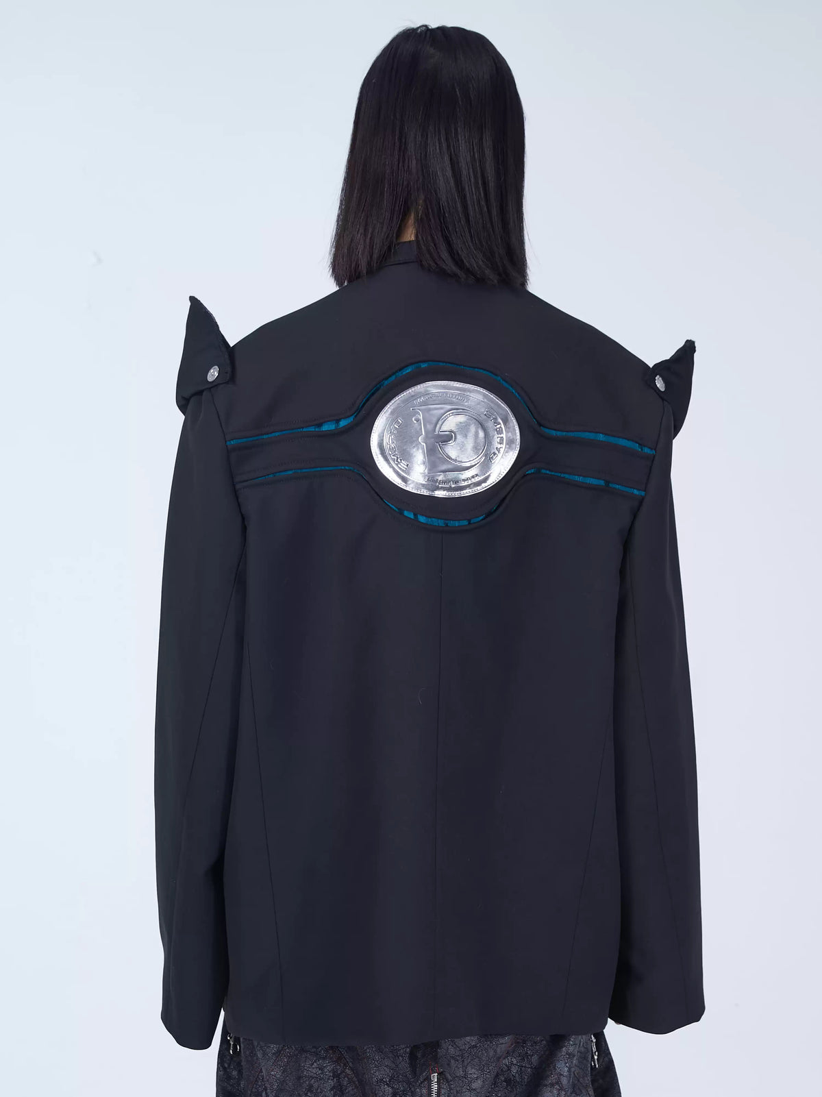 EMBRYO IMPERIAL GUARD detachable-shoulder Zhongshan blazer — construction detail
