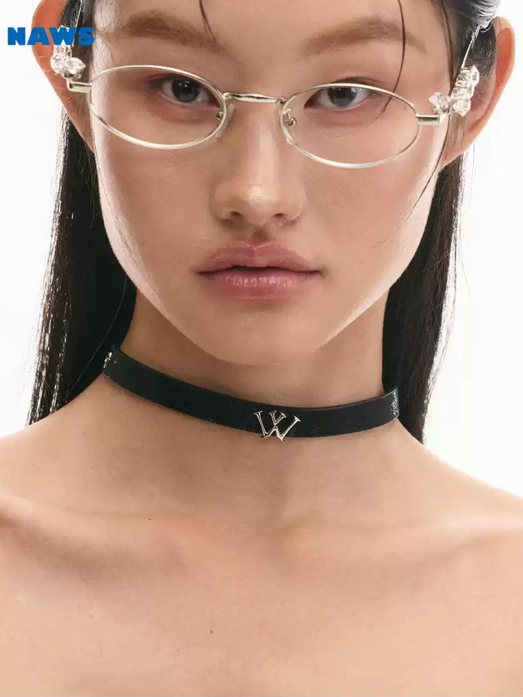 NAWS WIND CHASER leather choker — cleaned hero collage showing the complete design