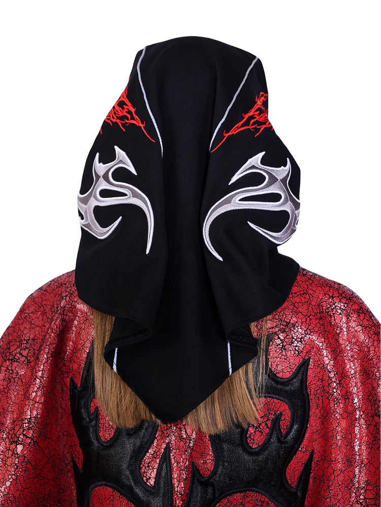 PINKSPINK ELECTRIC MOON embroidered bandana baseball cap — modeled detail view of the garment construction