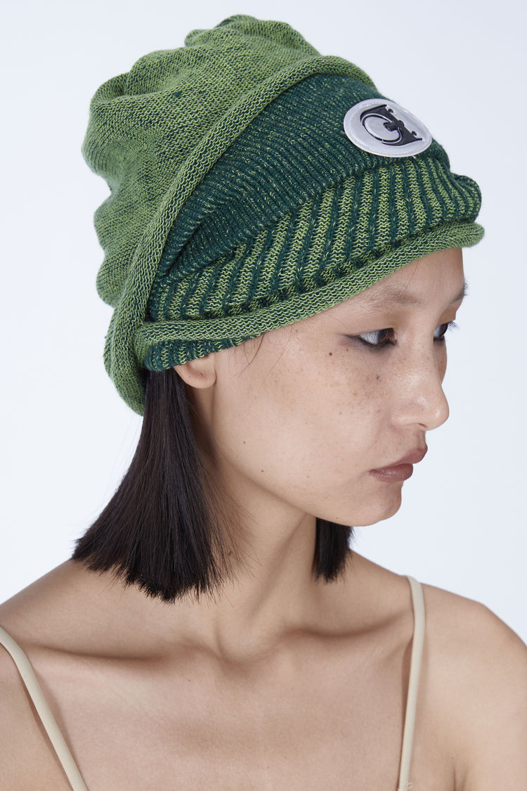 EMBRYO DOUBLE FORM convertible knit hat — construction detail