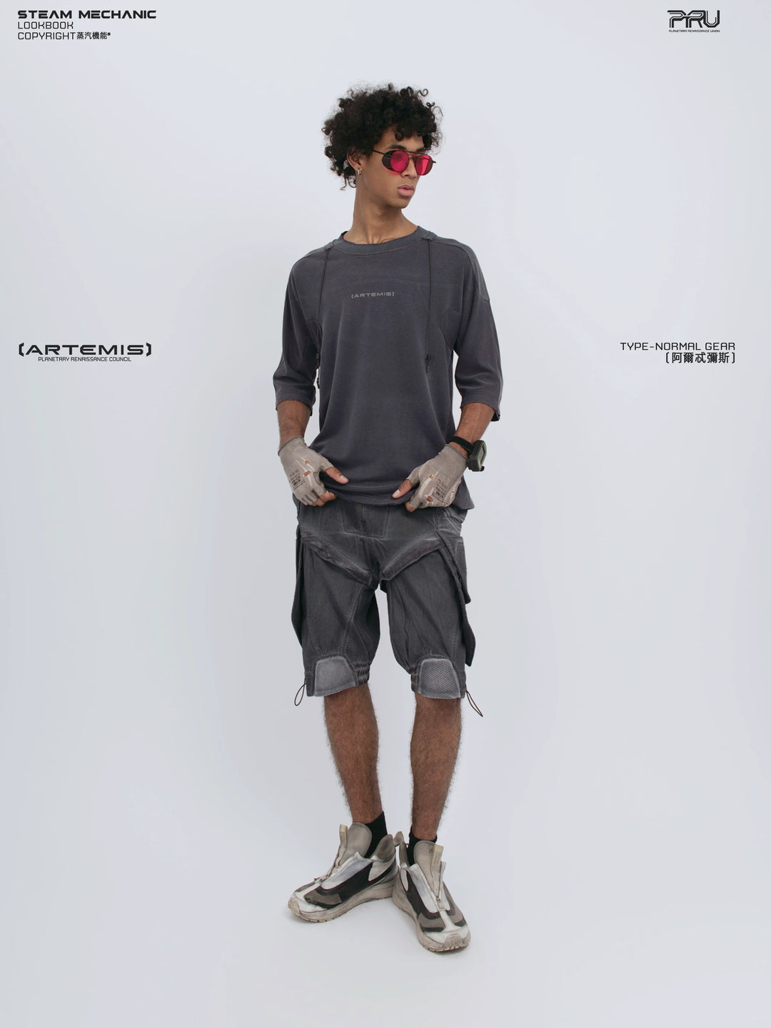 LIGHTSHADOW spirit deconstructed technical tee — material and silhouette detail