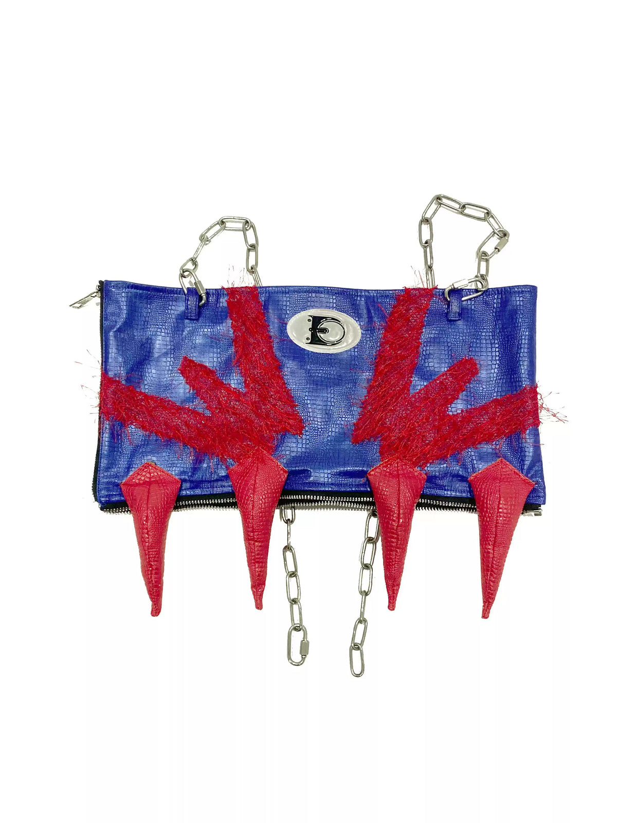 EMBRYO RED CLAW padded PU tube top — alternate styled presentation