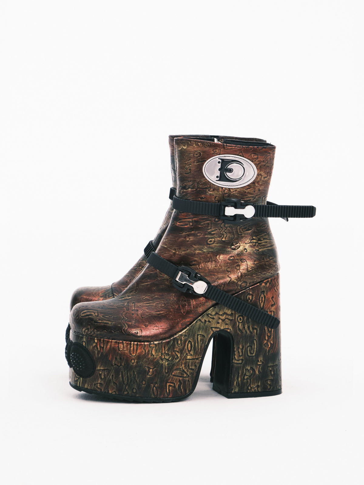 EMBRYO ORACLE high-heeled platform boots — alternate product presentation