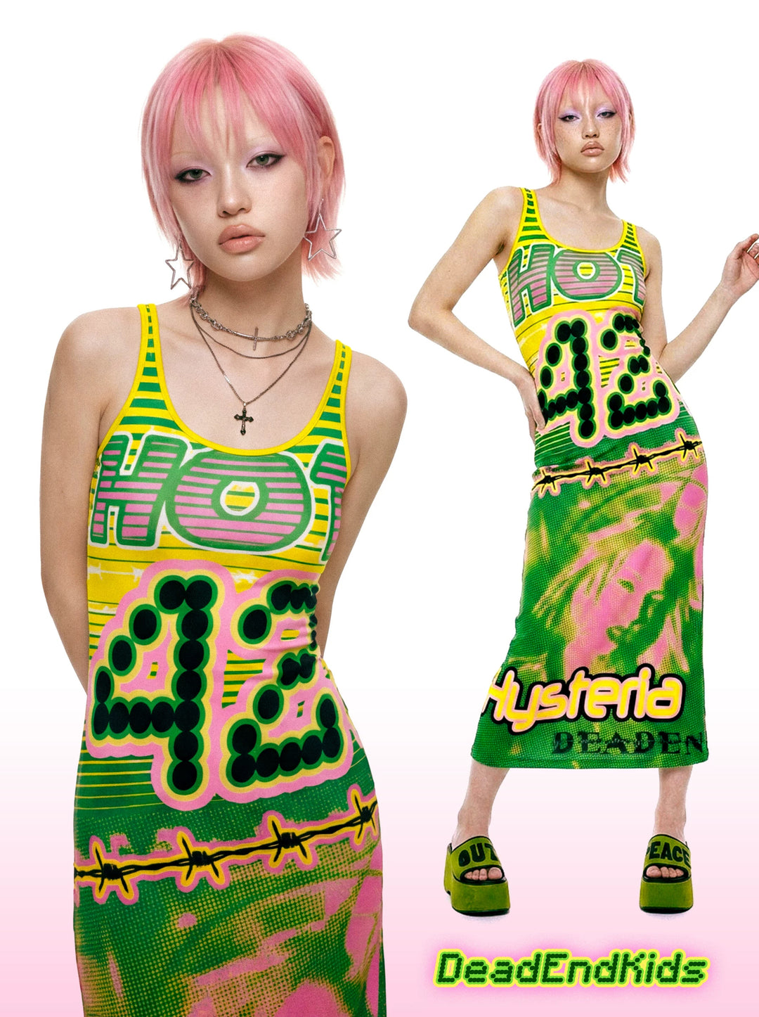 DEADENDKIDS HYSTERIA fitted tank maxi dress — front product presentation