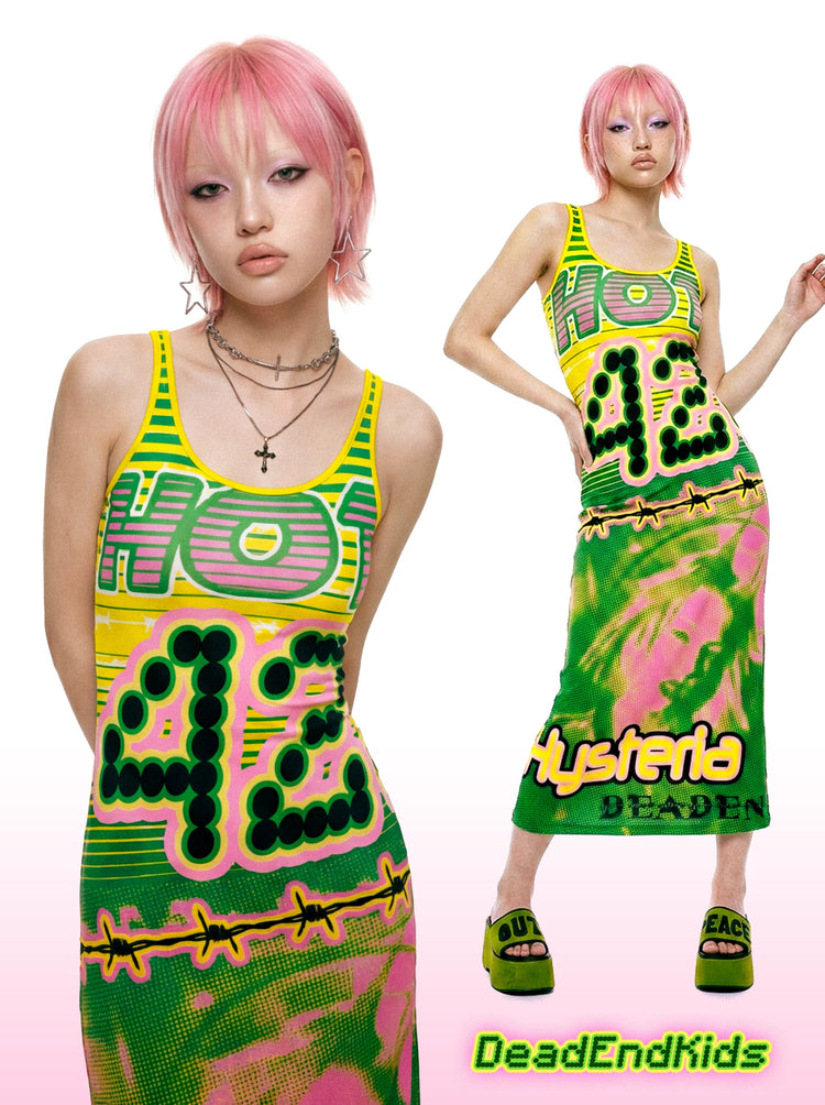 DEADENDKIDS HYSTERIA fitted tank maxi dress — front product presentation