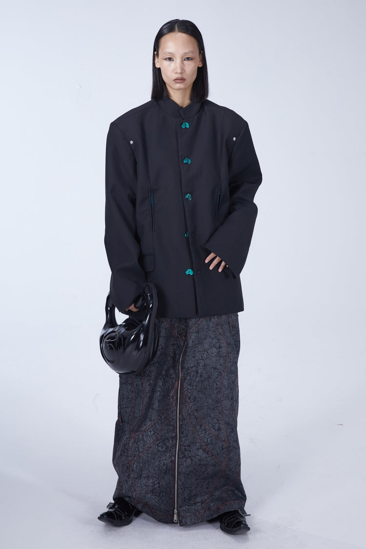 EMBRYO IMPERIAL GUARD detachable-shoulder Zhongshan blazer — additional product detail view