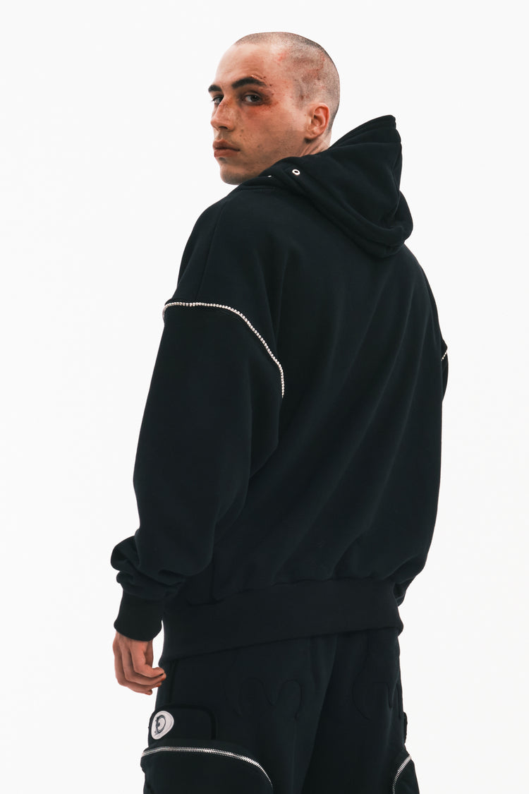 EMBRYO RHINESTONE RING oversized graphic hoodie — additional product detail view