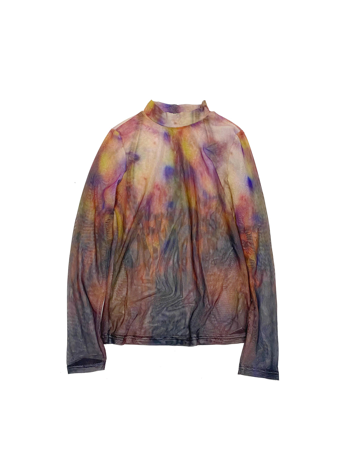 EMBRYO BRUISE SIGNAL printed mesh top — alternate styled presentation