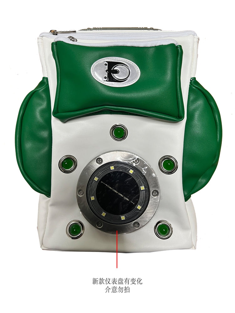 EMBRYO SOLAR PHONE sculptural crossbody bag — alternate modeled angle