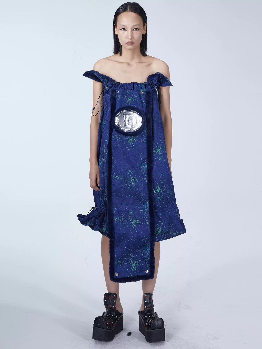 EMBRYO GALAXY convertible skirt & bustier — rear or construction presentation