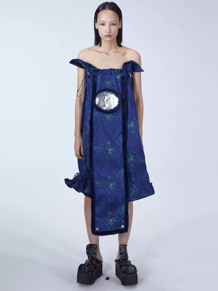 EMBRYO GALAXY convertible skirt & bustier — rear or construction presentation