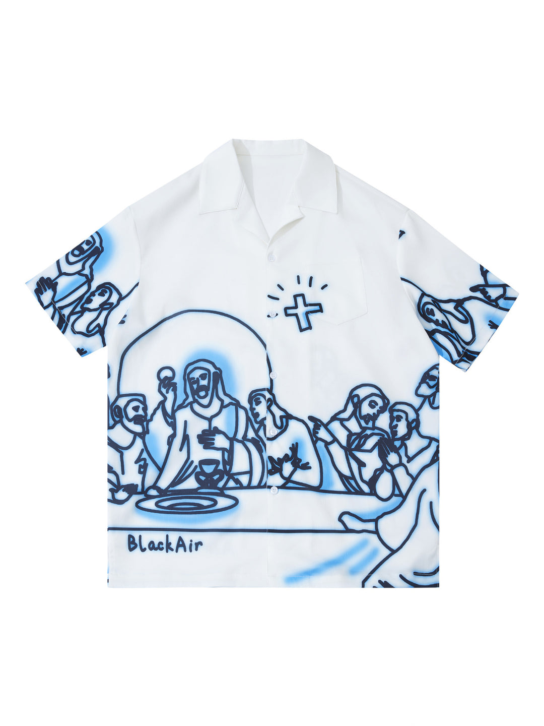 BLACK AIR LAST SUPPER Hawaiian shirt