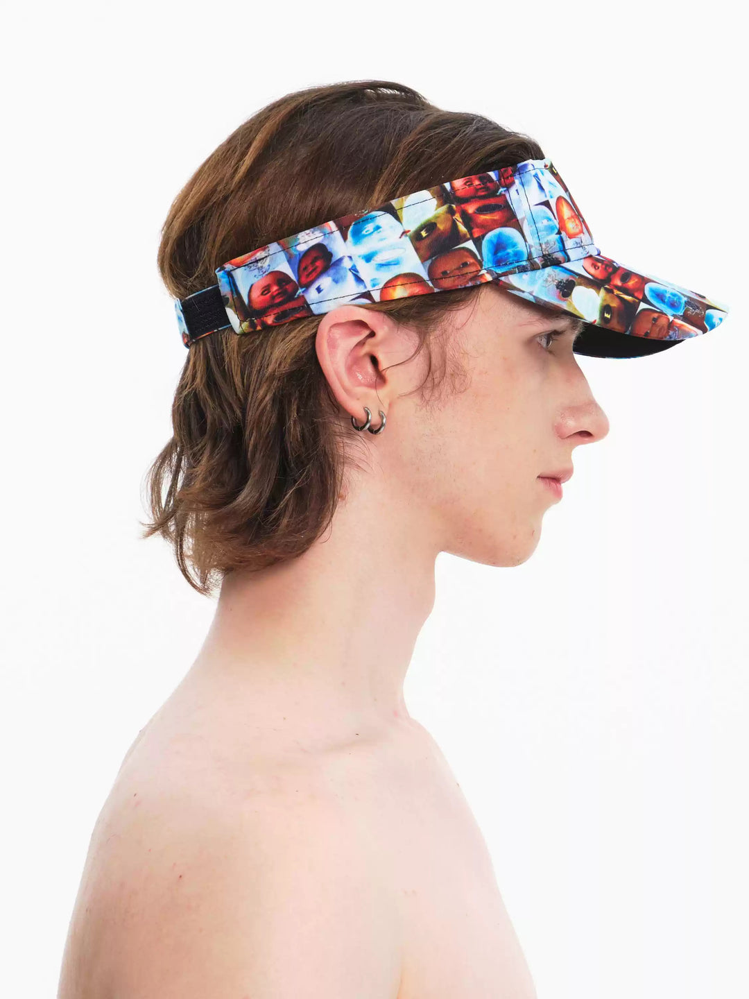 EMBRYO ABCD FOUR CHILDREN printed visor — side modeled view
