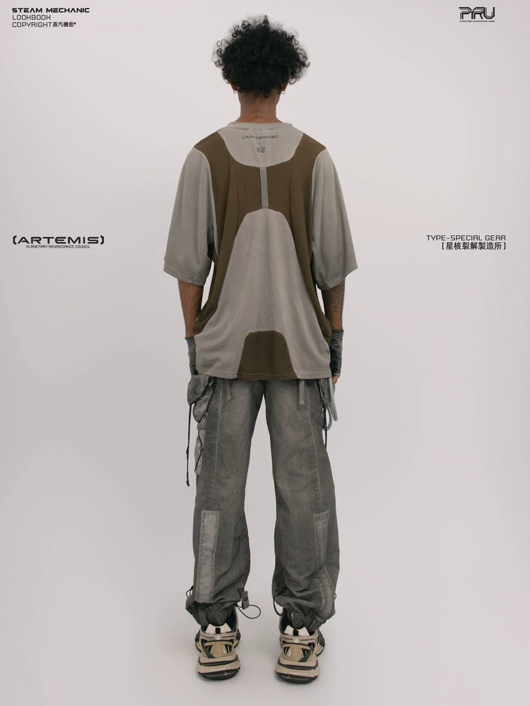 STARFIELD WELDER steel tundra distressed mesh tee — alternate product view