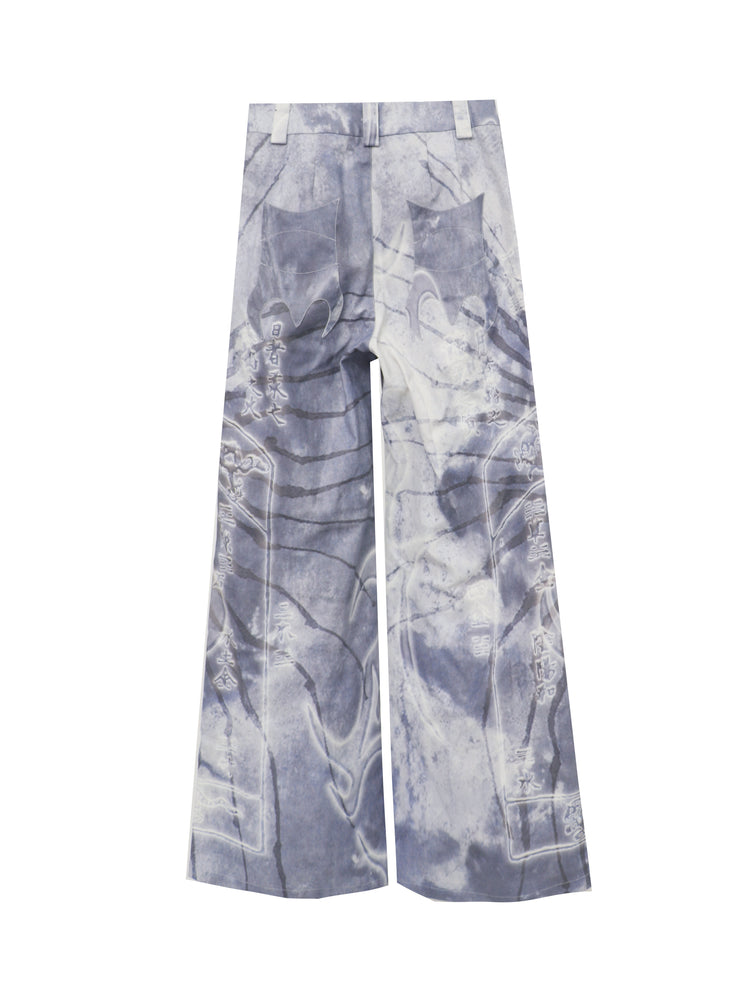 EMBRYO ANCIENT CODE coated wide-leg pants — additional product detail view