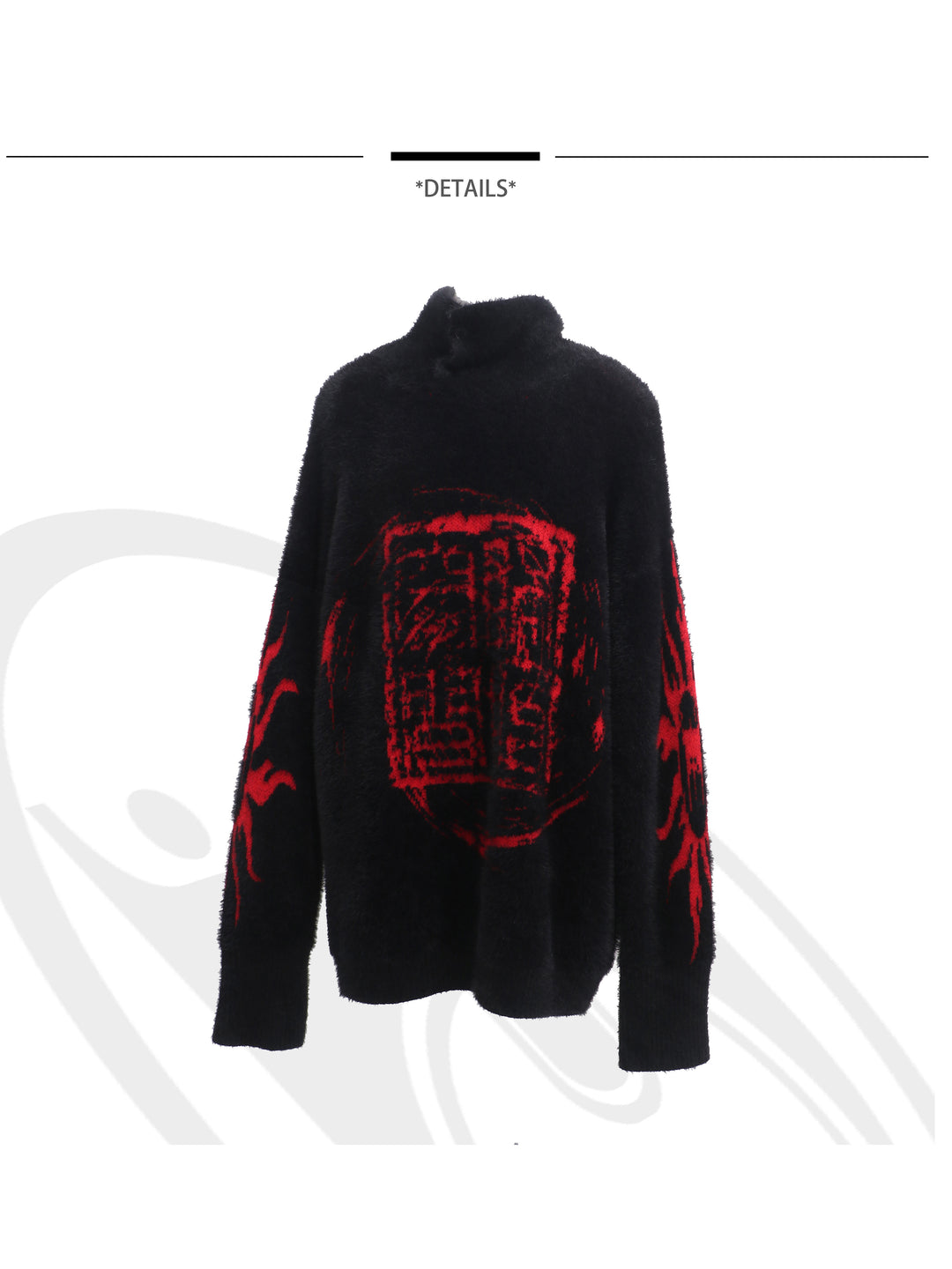 EMBRYO IMPERIAL SEAL reversible faux-mink sweater — alternate modeled angle