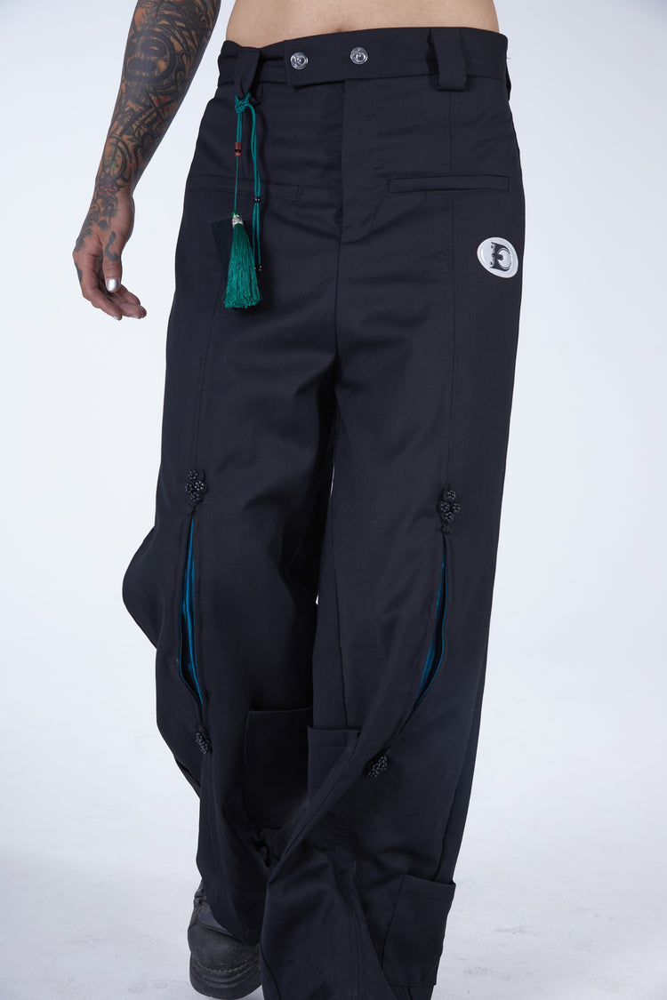 EMBRYO IMPERIAL SEAL wide-leg suit pants — additional styled view