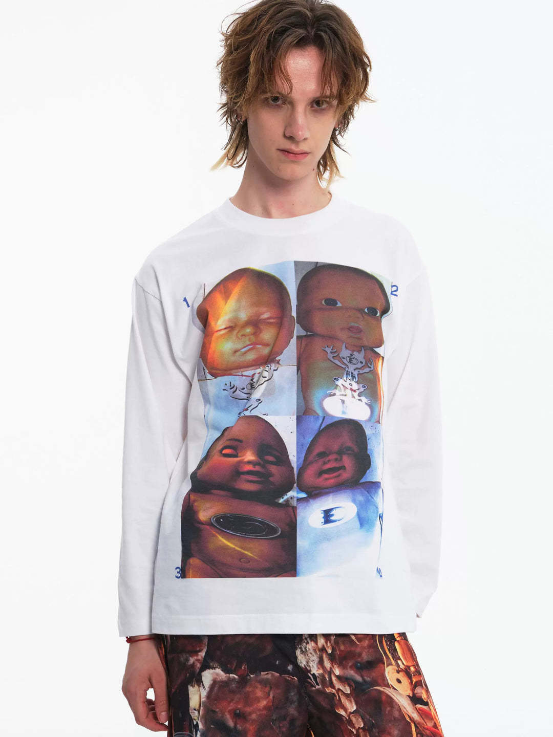 EMBRYO ABCD FOUR CHILDREN white graphic sweatshirt — front product presentation