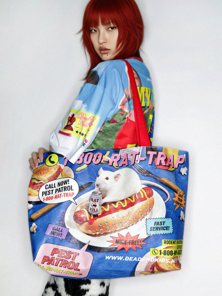 DEADENDKIDS PEST PATROL Tyvek tote bag — front product presentation