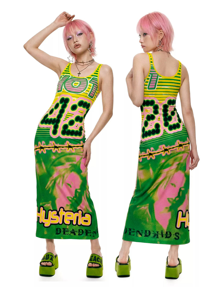 DEADENDKIDS HYSTERIA fitted tank maxi dress — alternate product presentation