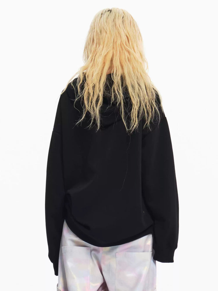 EMBRYO CAVERN CROSS graphic hoodie — side or detail presentation