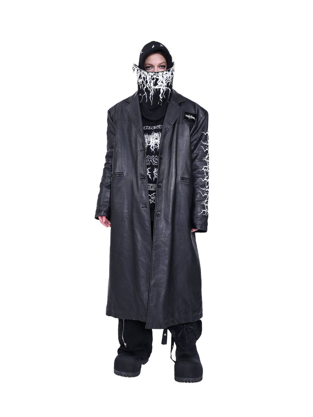 MASK DECOMPOSITION Y2K HOODED SWEATSHIRT