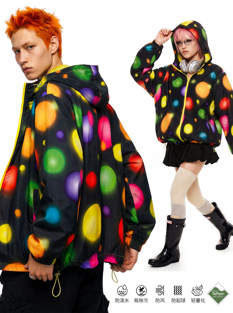 DEADENDKIDS POLKA SHIELD three-proof shell jacket — front product presentation