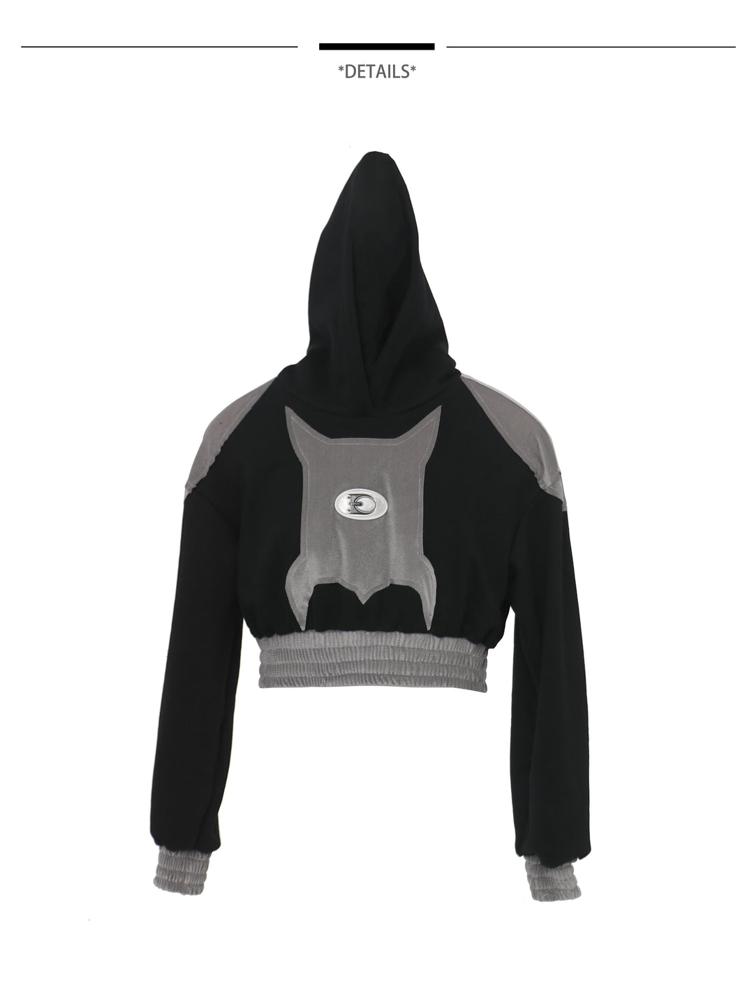 EMBRYO GUARD CORE cropped graphic sweatshirt — alternate modeled angle