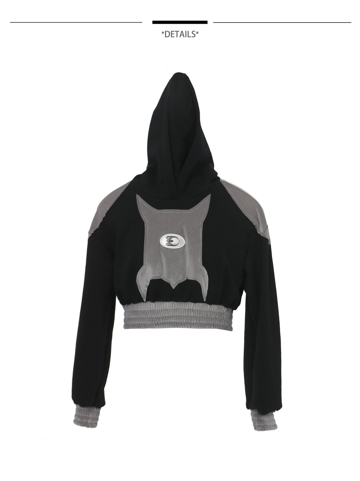 EMBRYO GUARD CORE cropped graphic sweatshirt — alternate modeled angle