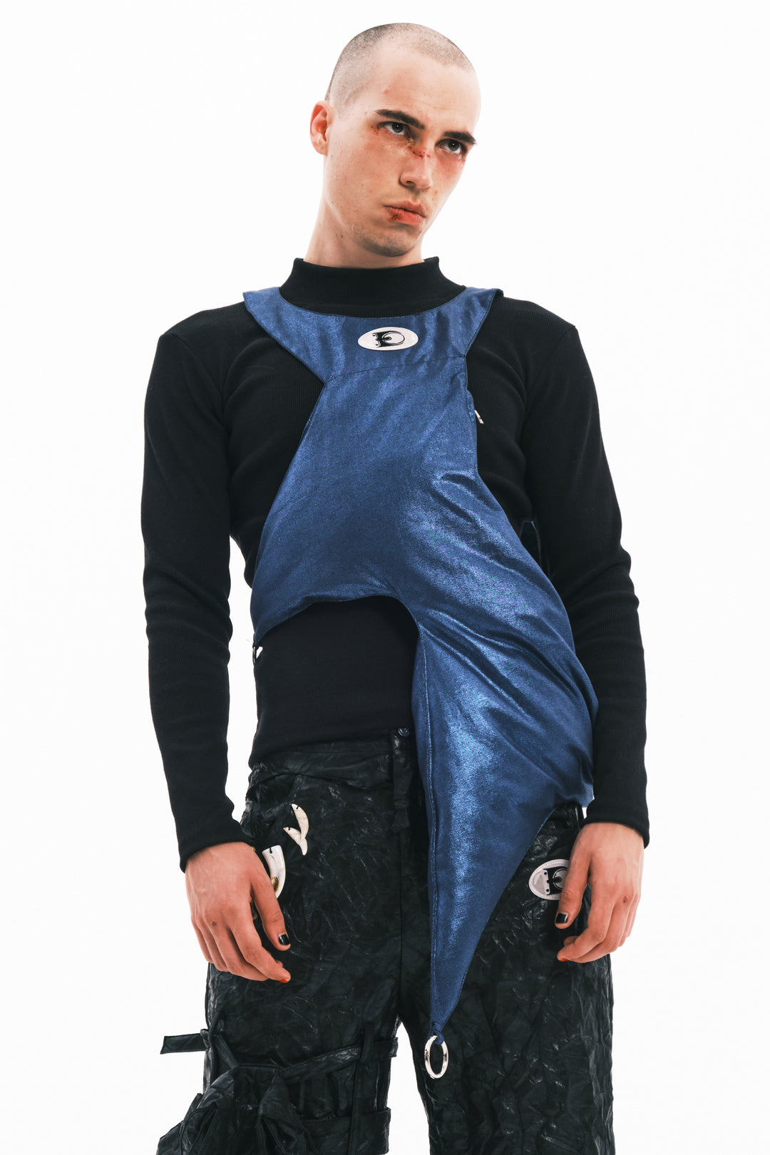 EMBRYO BLUE SPIKE padded sculptural bag — additional product detail view
