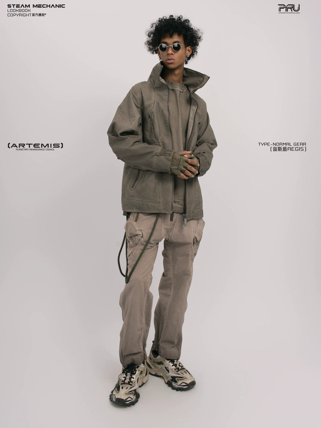 AEGIS xirang brown multi-pocket moto pants — alternate product view