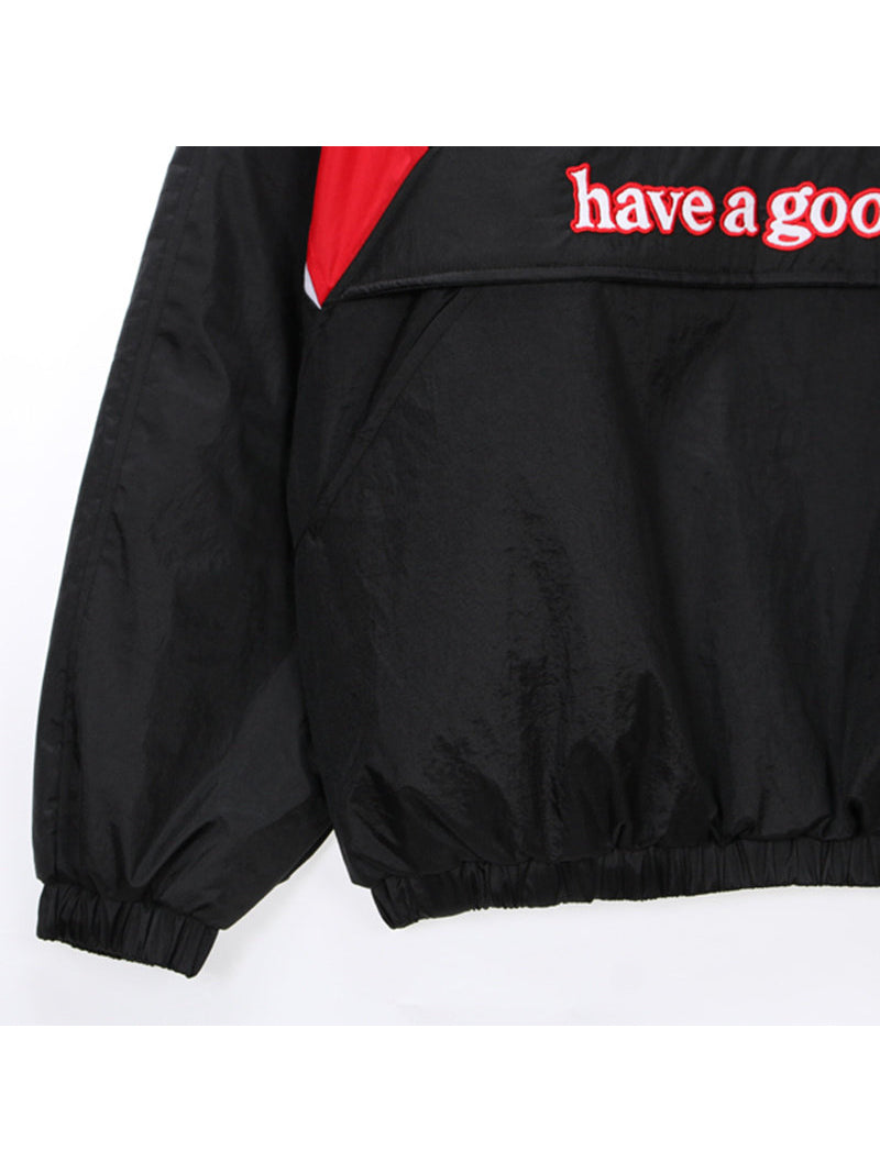 HAVE A GOOD TIME ANORAK jacket front-pocket, cuff and elasticated hem detail