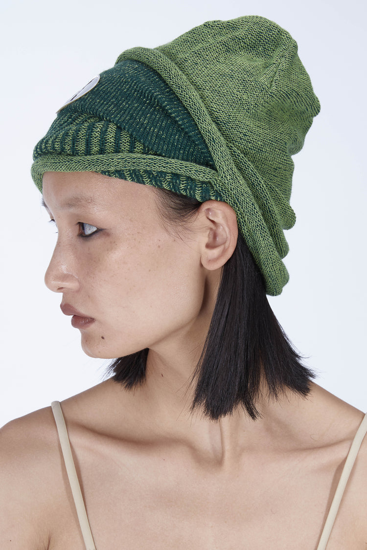 EMBRYO DOUBLE FORM convertible knit hat — garment-only view