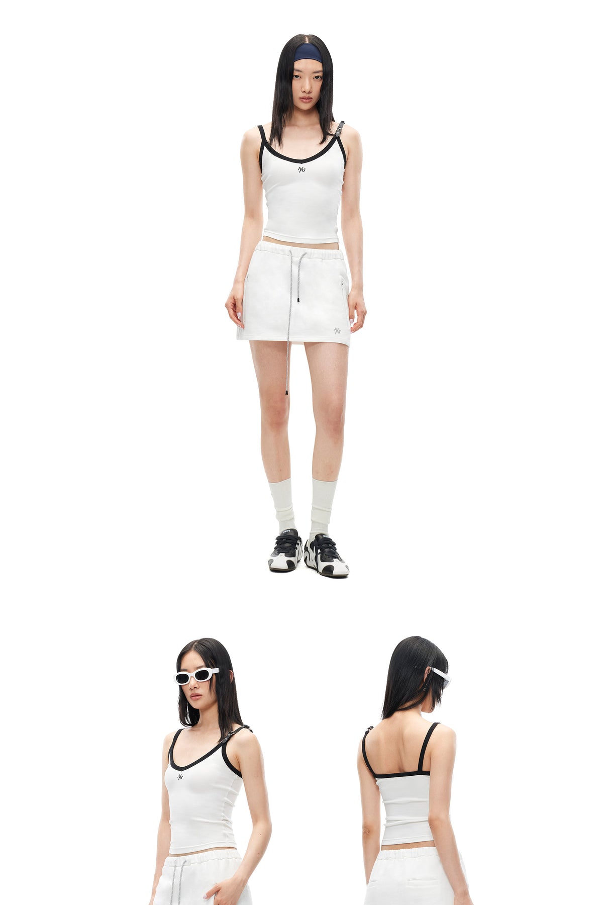 NAWS MONA leather-belt camisole — alternate angle showing the shape and finish