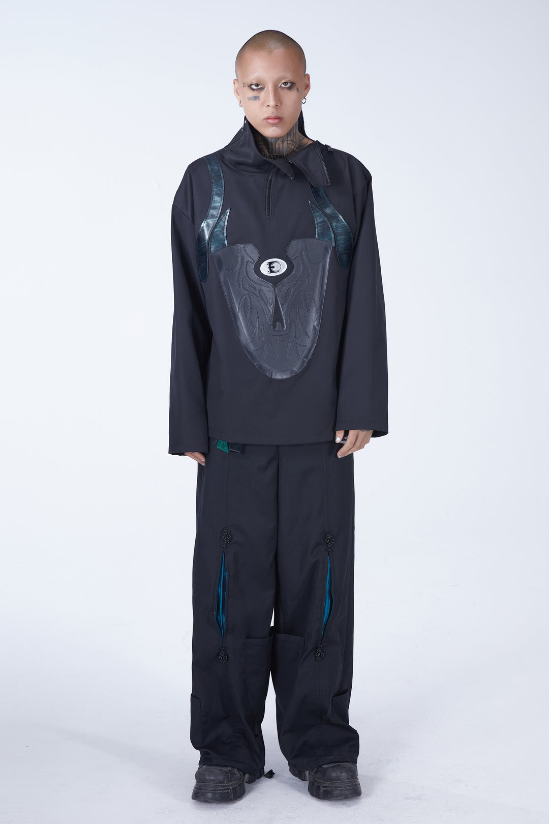 EMBRYO SHOE COLLAR asymmetrical sweatshirt — garment-only view
