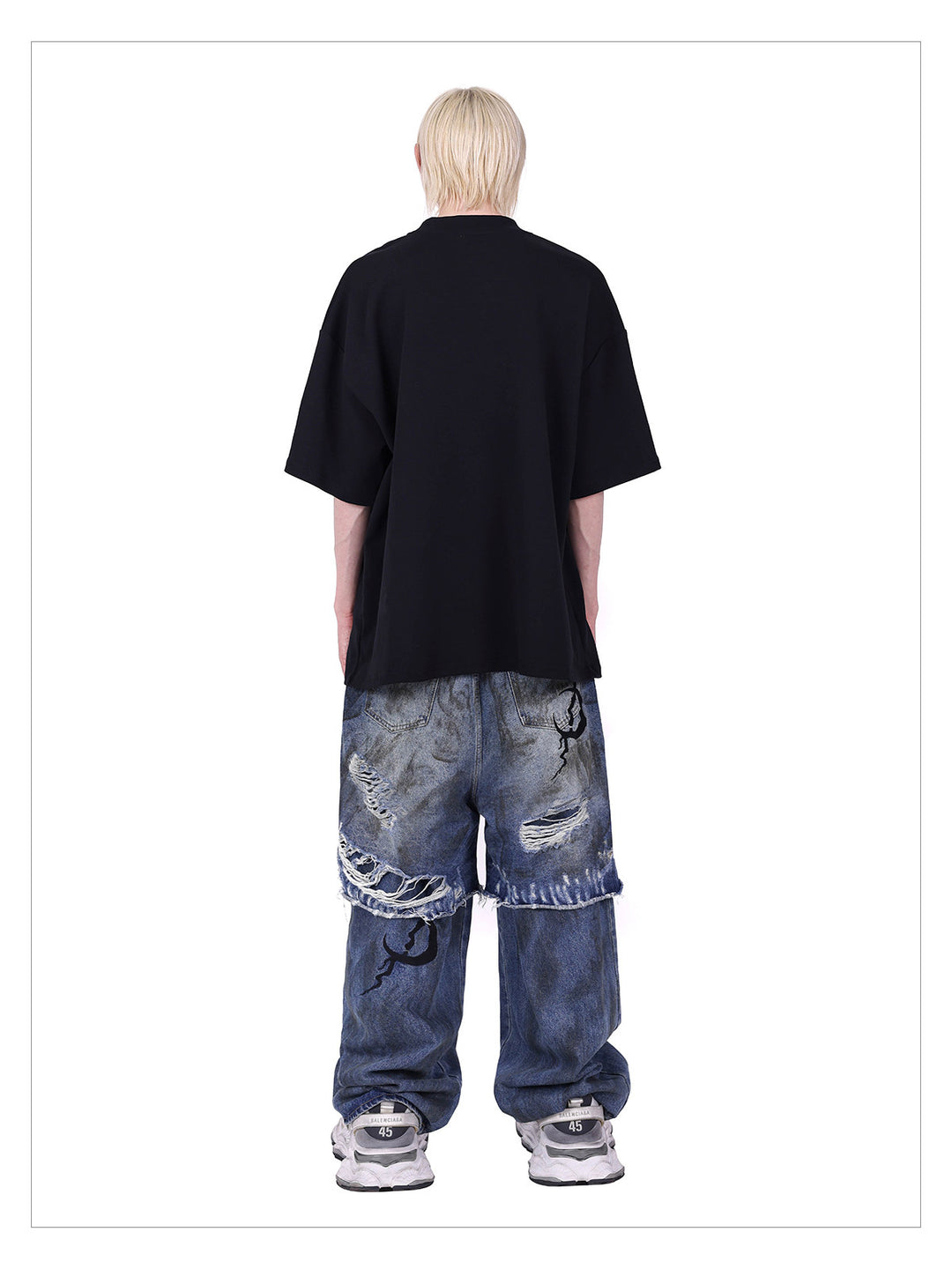 PINKSPINK GERMAN CAT oversized graphic tee — modeled front styling view