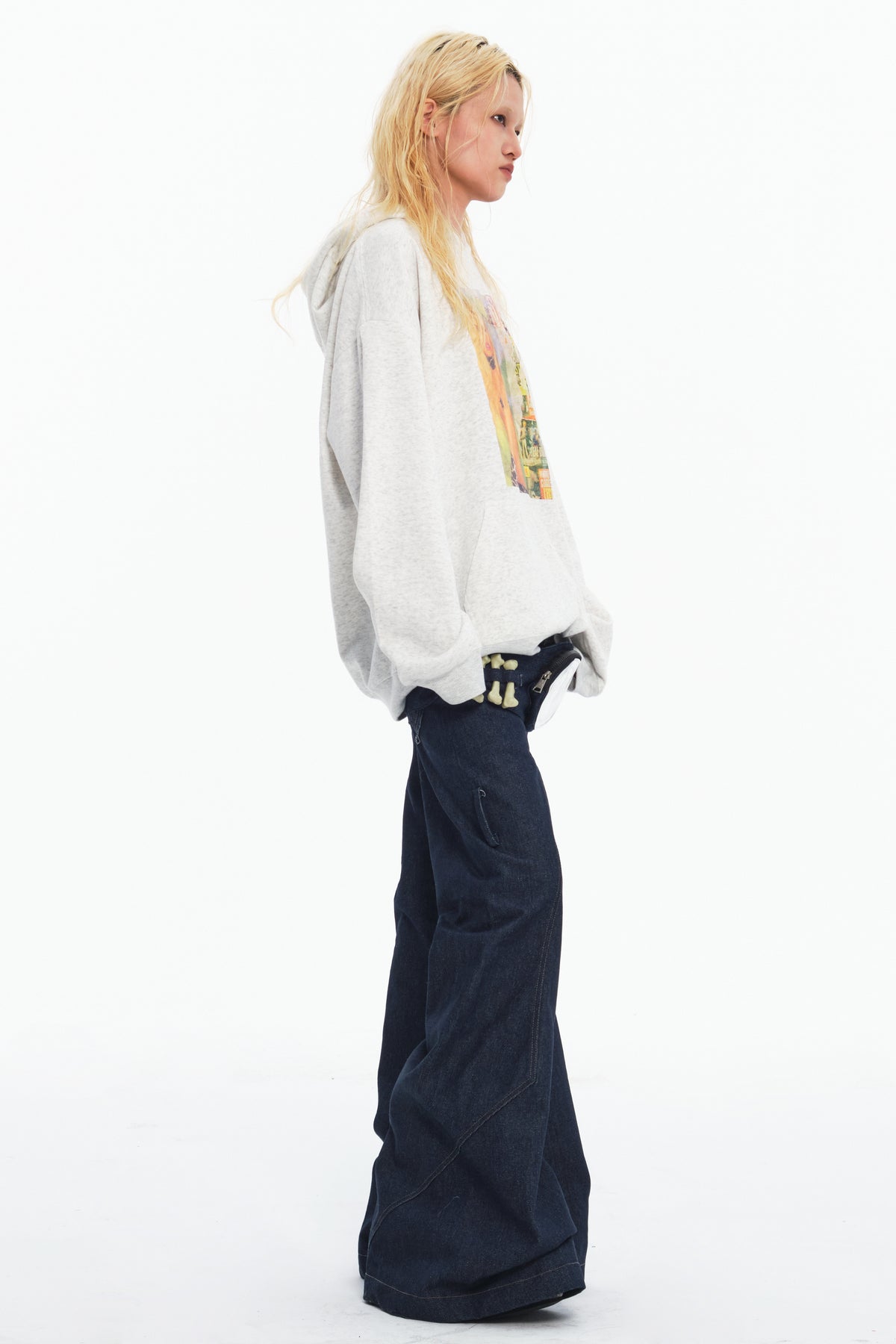 EMBRYO STAR GIRL graphic hoodie — product-only front view
