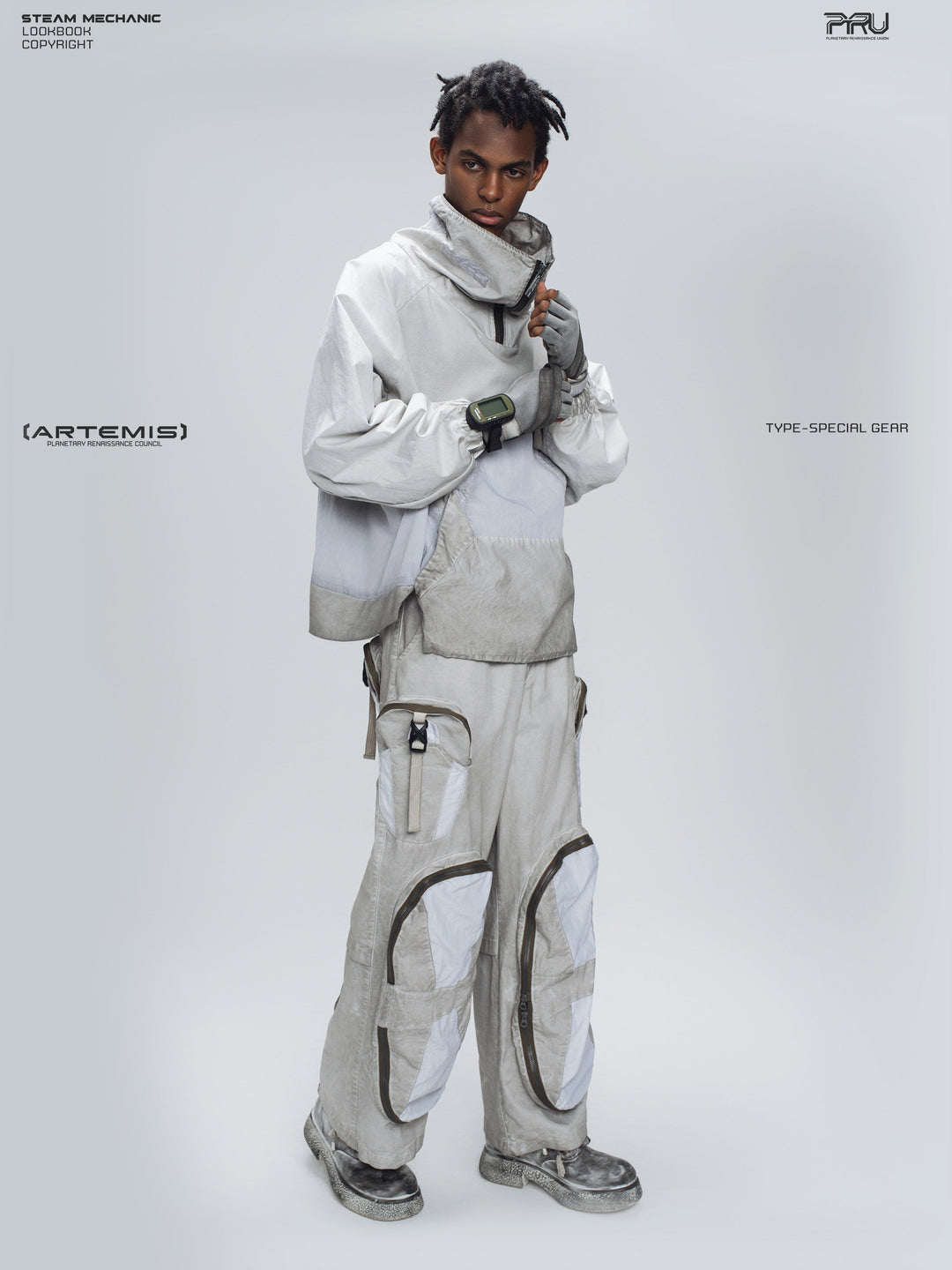 PIONEER eris white welded multi-pocket work pants — alternate product view