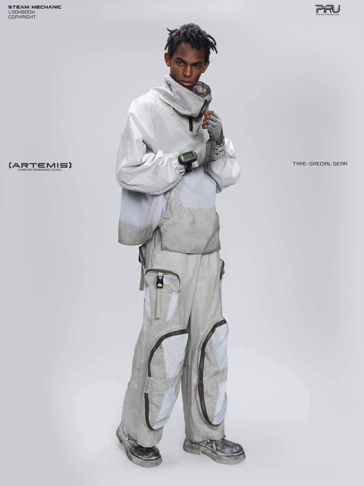 PIONEER eris white welded multi-pocket work pants — alternate product view