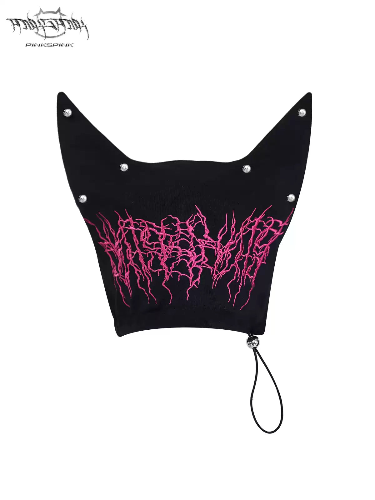PINKSPINK SPHYNX embroidered cat-ear knit hat — alternate gallery view showing the design details