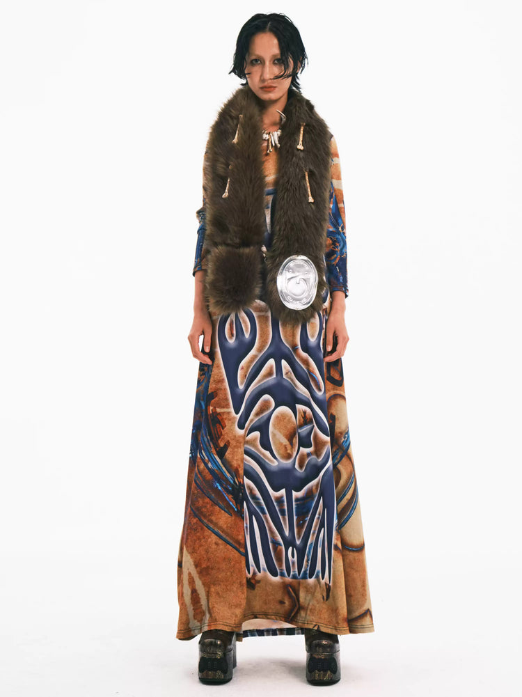 EMBRYO PRIMAL FUR convertible wrap & bag — rear or construction presentation