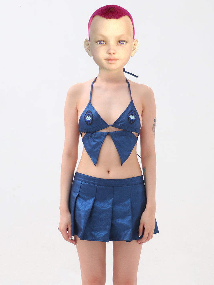EMBRYO STARSHIFT coated bikini separates — additional styled view