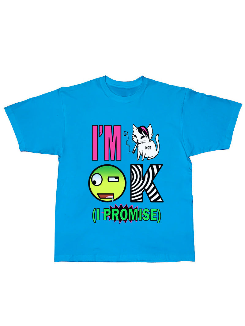 DEADENDKIDS EMO KIDS oversized graphic tee — full-length modeled view