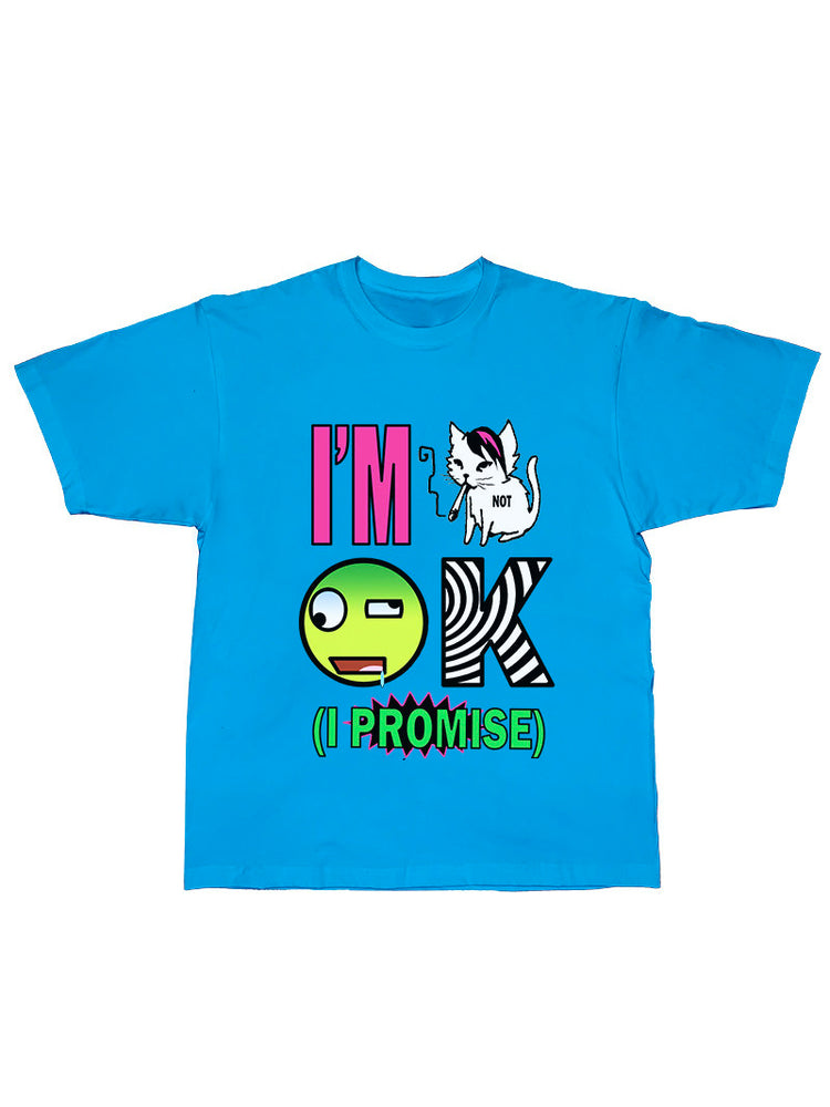 DEADENDKIDS EMO KIDS oversized graphic tee — full-length modeled view