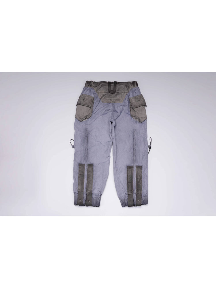 STARCORE moon dust gray engineer utility pants — moon dust gray back flat lay showing rear pockets